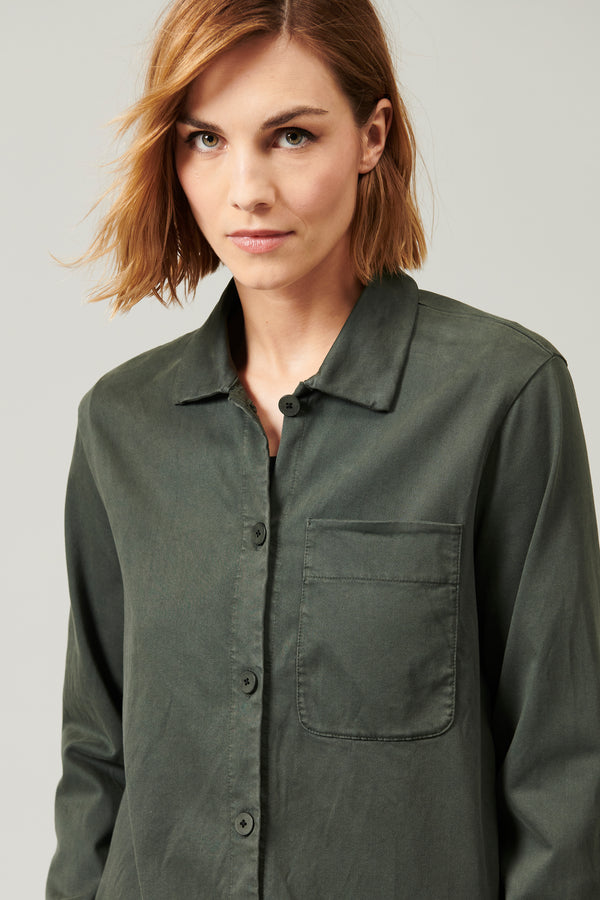 Transit Par Such Giacca/camicia in raso di cotone stretch | 1013.CFDTRYR277.24 – Transit In Linea