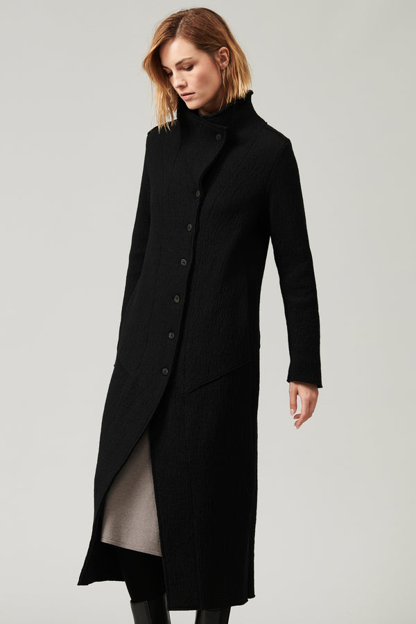 Transit Par Such Cappotto lungo slim fit in maglia di lana cotta | 1013.CFDTRYX332.10 – Transit Vendita