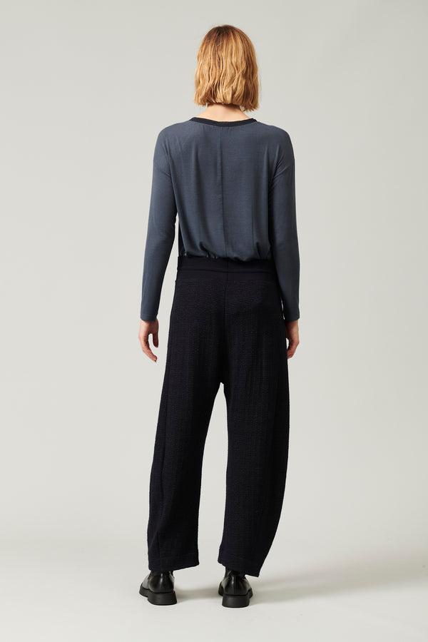 Transit Par Such Pantalone in maglia di misto lana jacquard microfantasia | 1013.CFDTRY – Transit Qualità Garantita