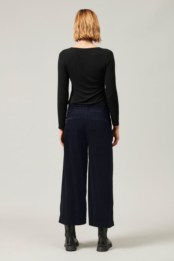Transit Par Such Pantalone corto gamba larga in velluto a coste di viscosa e cotone str – Transit Negozi Online