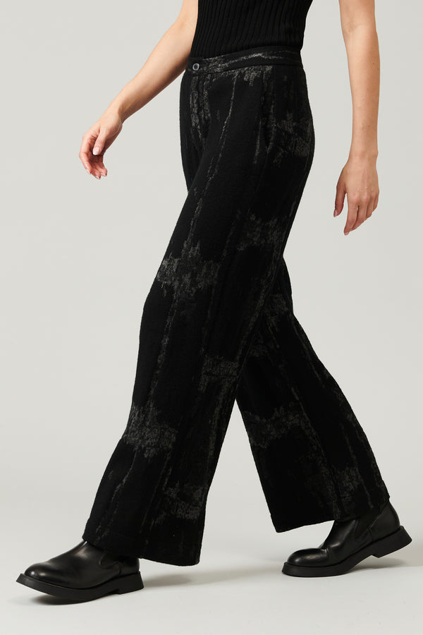Transit Par Such Pantalone palazzo in maglia di lana e viscosa jaquard | 1013.CFDTRY641 – Transit Sconto