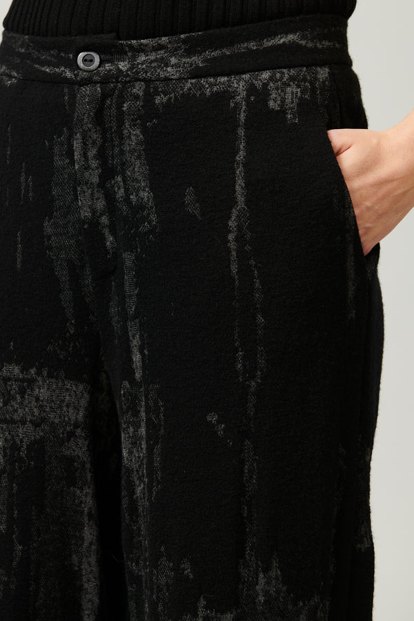 Transit Par Such Pantalone palazzo in maglia di lana e viscosa jaquard | 1013.CFDTRY641 – Transit Sconto