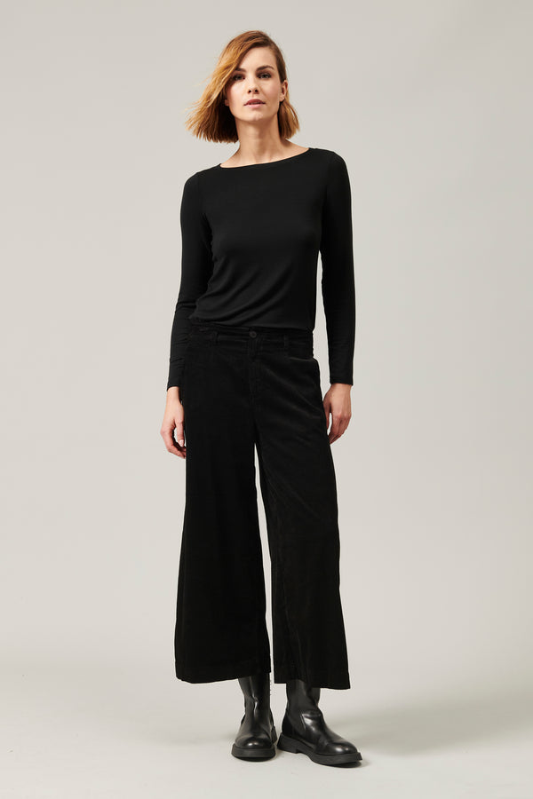 Transit Par Such Pantalone corto gamba larga in velluto a coste di viscosa e cotone str – Transit Offerte
