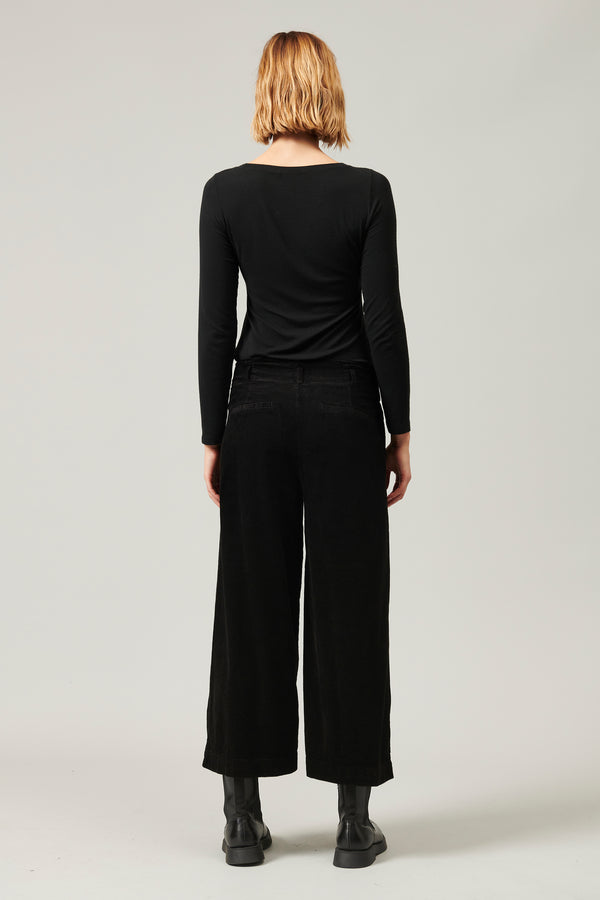 Transit Par Such Pantalone corto gamba larga in velluto a coste di viscosa e cotone str – Transit Offerte