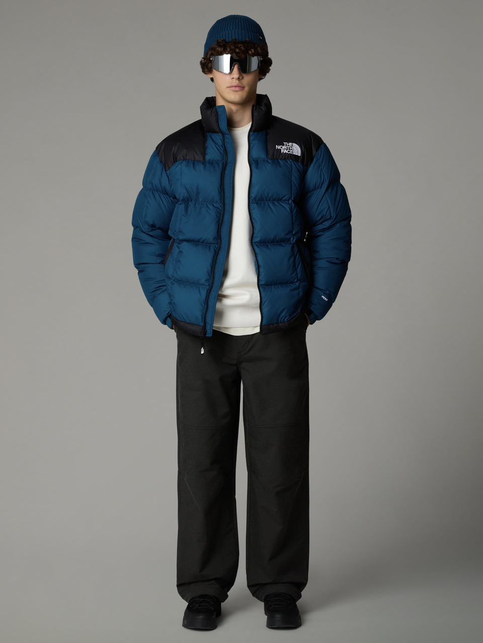 THE NORTH FACE Giaccone Corto Trapuntato in Piuma Lhotse Petrolio Nuovo