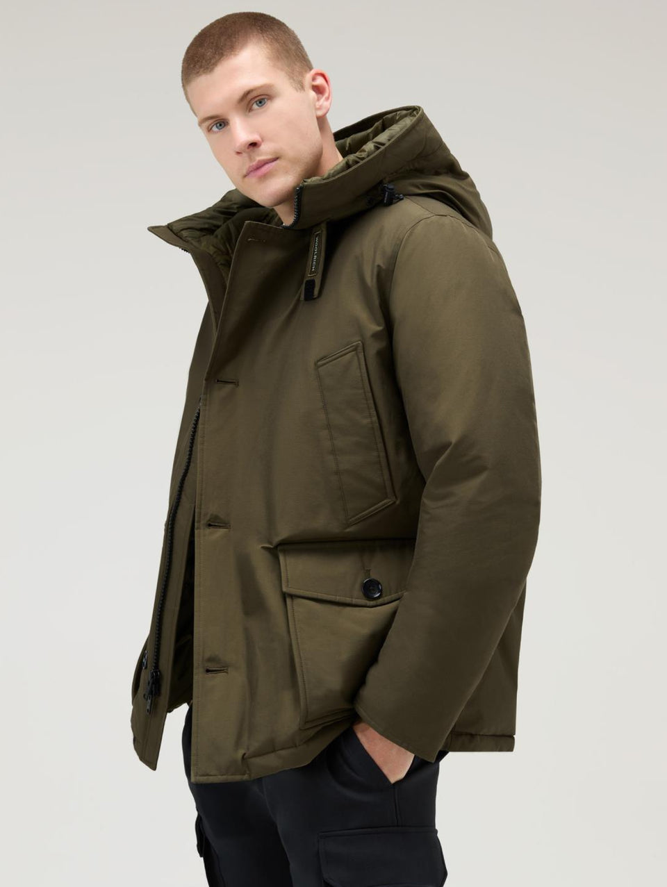 WOOLRICH Parka Arctic Anorak in Ramar Verde Pezzi Unici