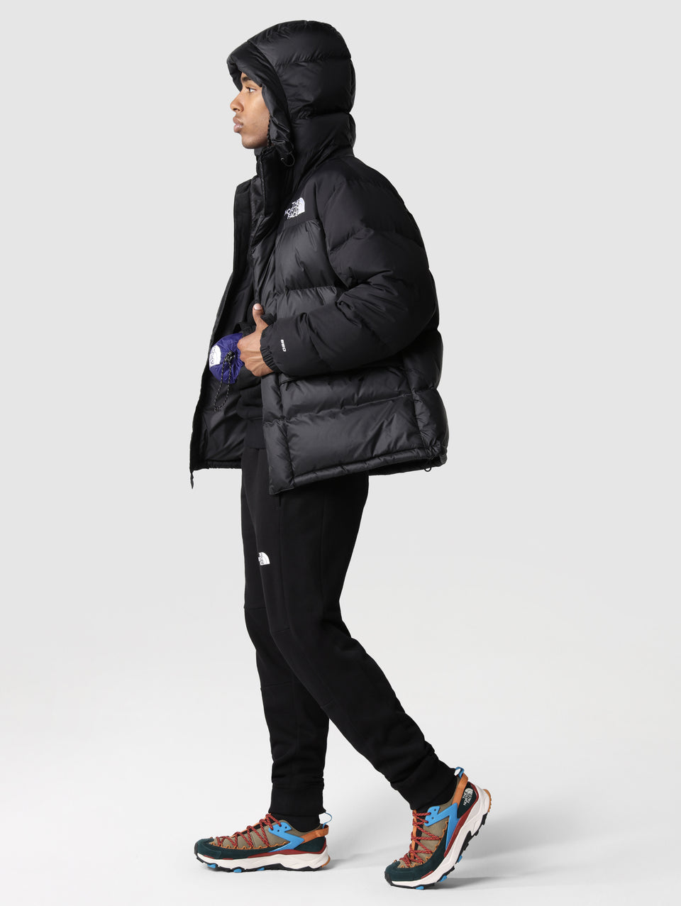 THE NORTH FACE Piumino con Cappuccio Color Block Himalayan Nero Affare Del Giorno