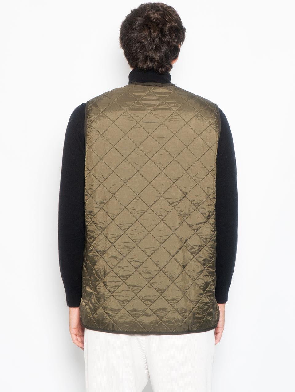 BARBOUR Gilet trapuntato Polarquilt Verde Sottocosto