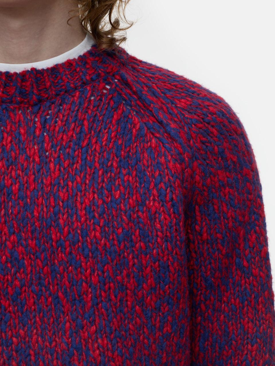 CLOSED Maglione in Lana Mouliné Rosso/Blu Lightning offer