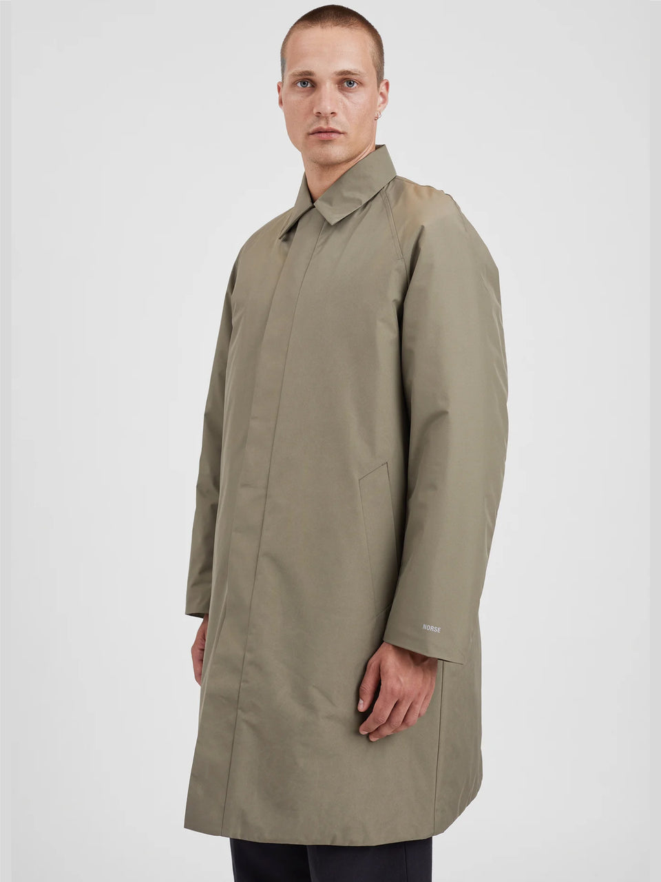 NORSE PROJECTS Cappotto Impermeabile in Membrana Verde Novità