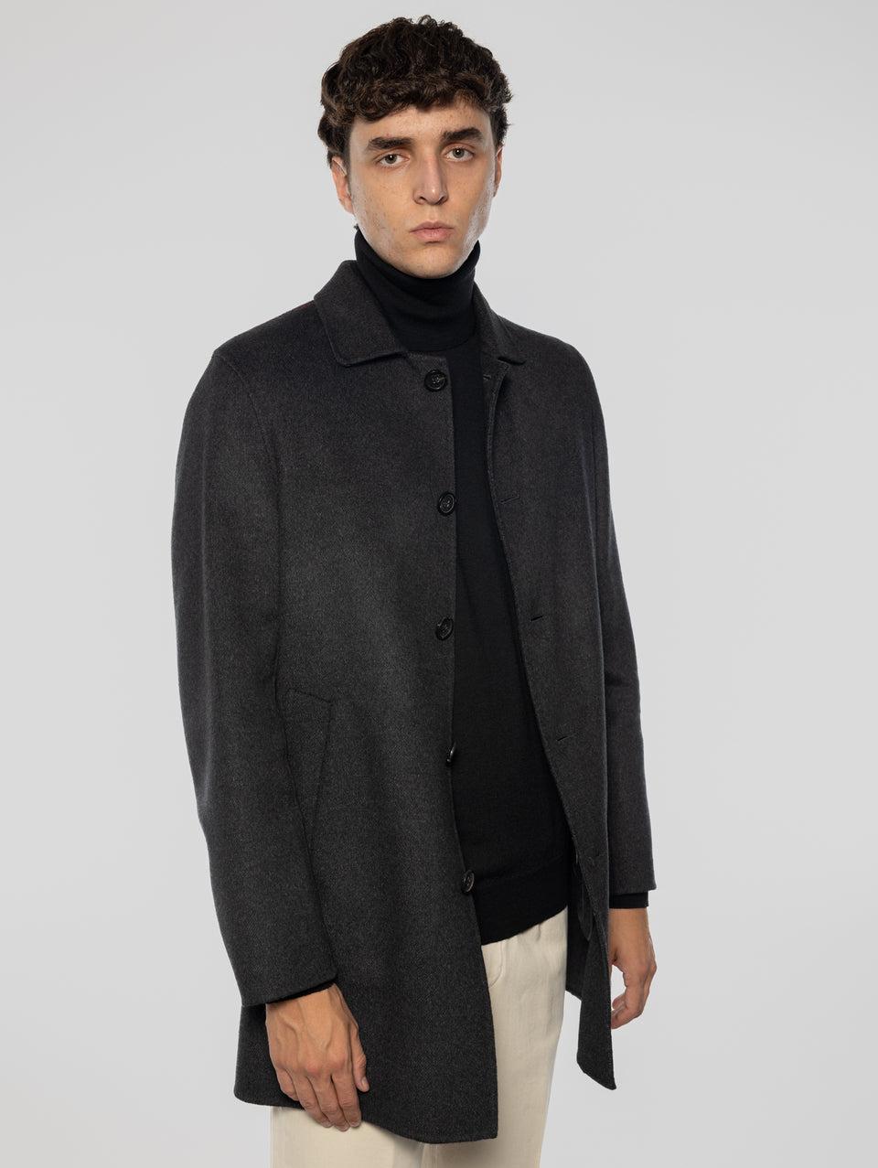 PALTò Cappotto Monopetto in Double Alfredo Grigio Economico
