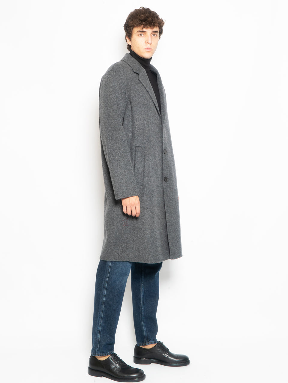 AMARANTO Cappotto Over Fit Monopetto Sfoderato Piombo Hotsell