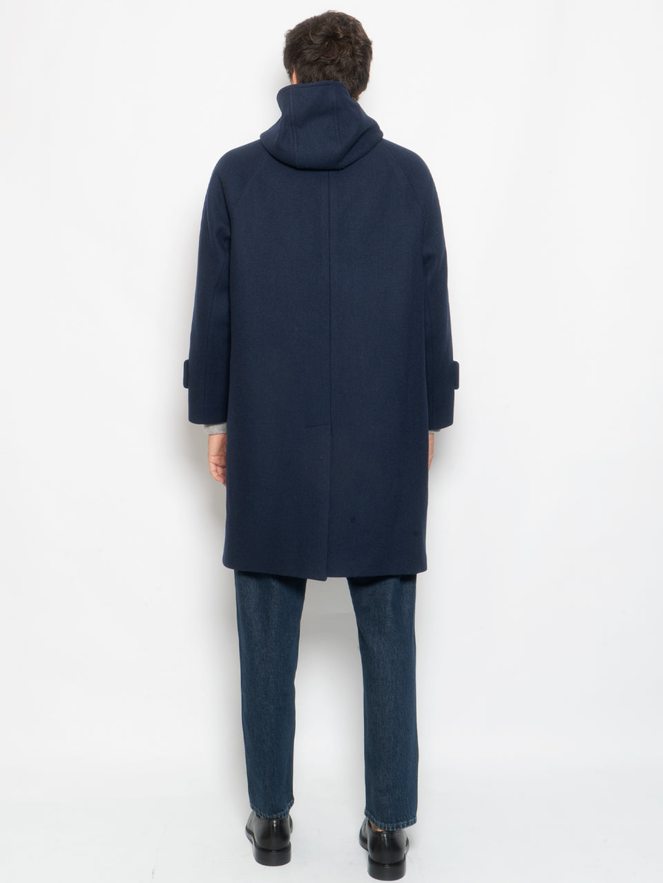 AMARANTO Cappotto Montgomery Lungo in Twill Navy Vendita Economica
