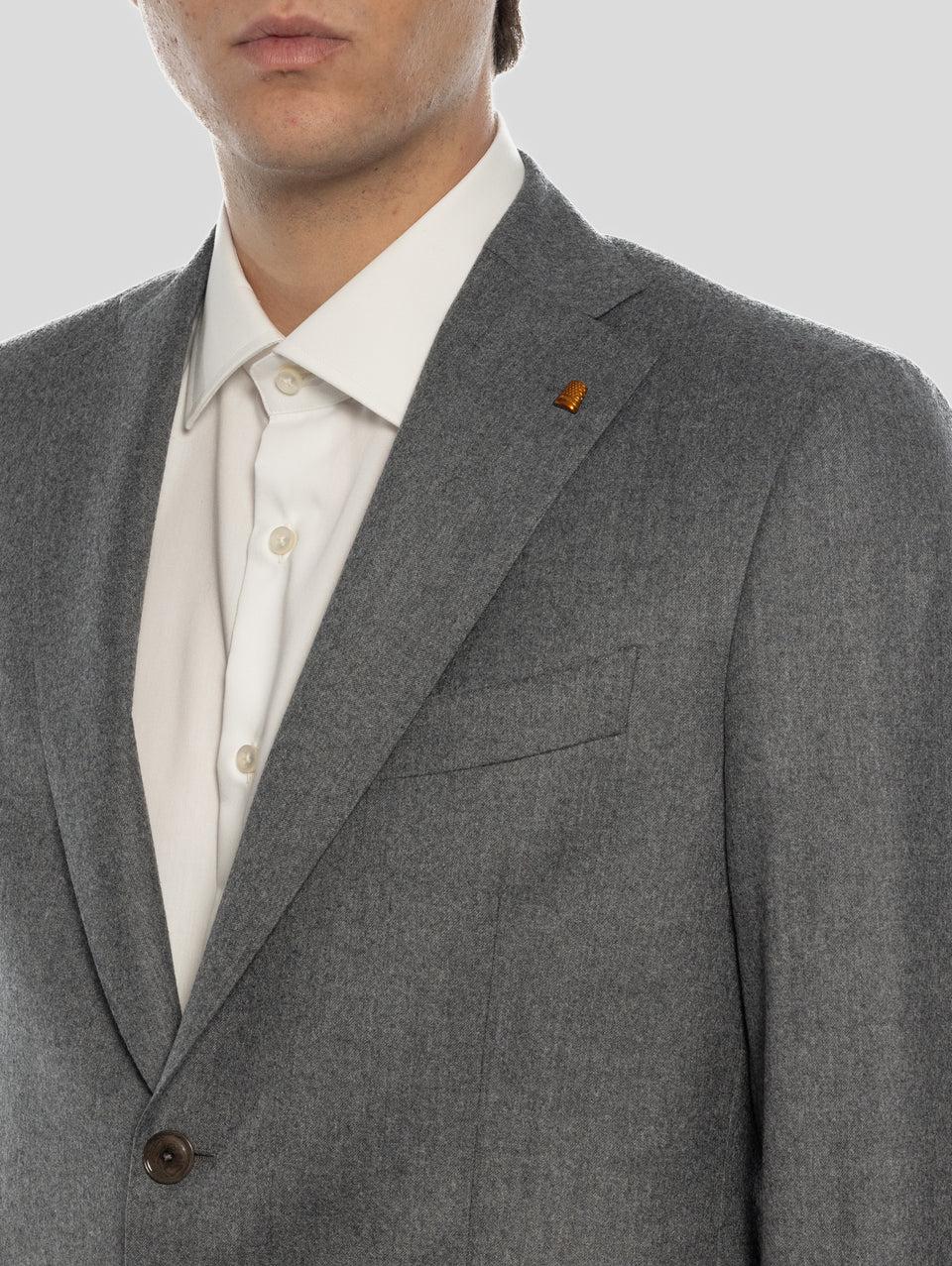 SARTORIA LATORRE Completo in Lana Grigio Melange Nuova