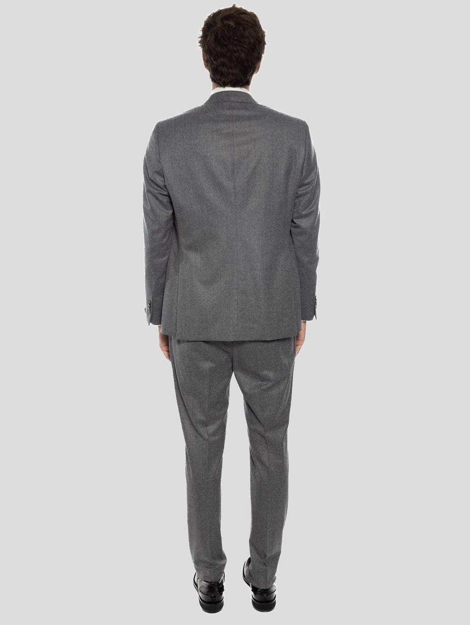 SARTORIA LATORRE Completo in Lana Grigio Melange Nuova