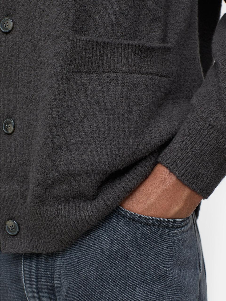 CLOSED Cardigan in Cotone Effetto Spazzolato Marrone In vendita