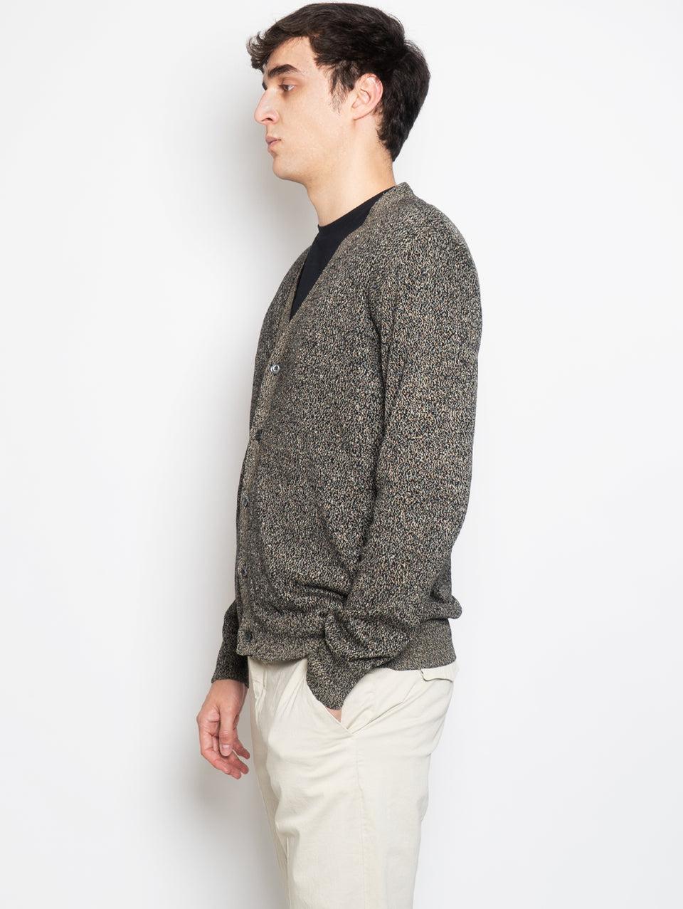 BARENA VENEZIA Cardigan Mélange Nero In Vendita