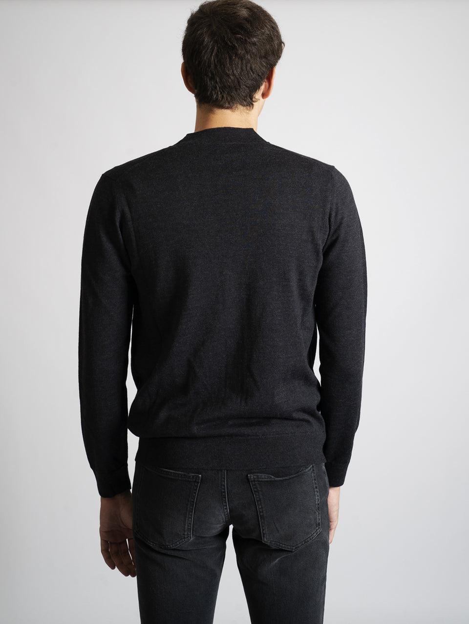 ALPHA STUDIO Cardigan Slim Fit Antracite Vendita Calda