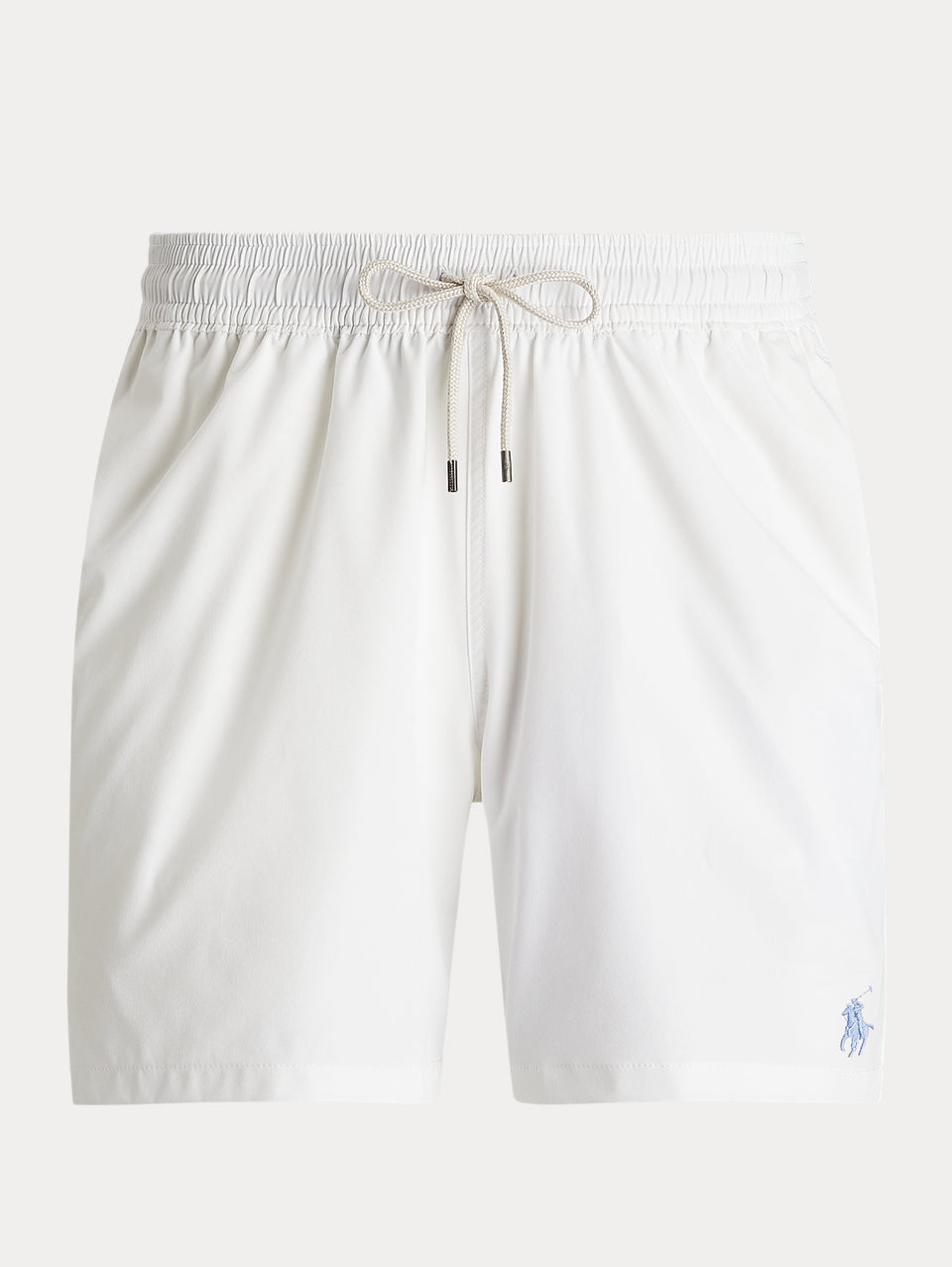 RALPH LAUREN Boxer da Mare Tinta Unita Traveler Bianco Vendita Economica