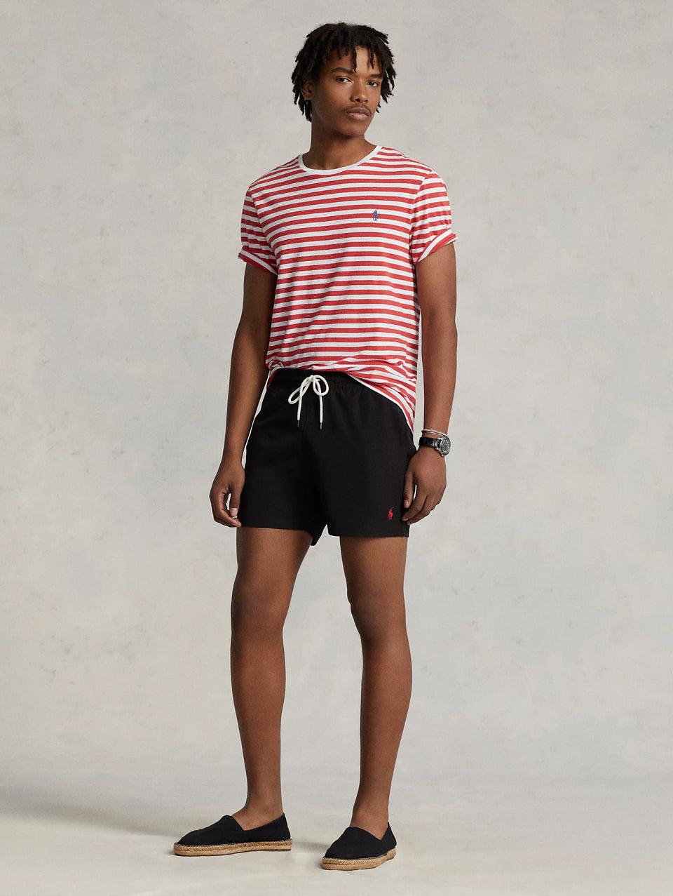 RALPH LAUREN Boxer da Mare Stretch Nero In Saldo