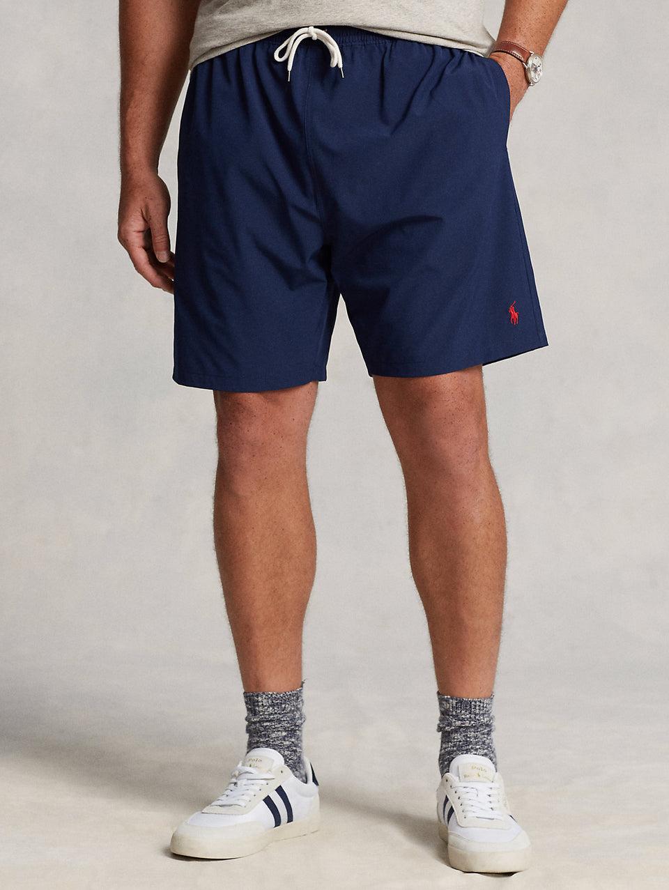 RALPH LAUREN Boxer da Mare Tinta Unita Traveler Blu Nuovo