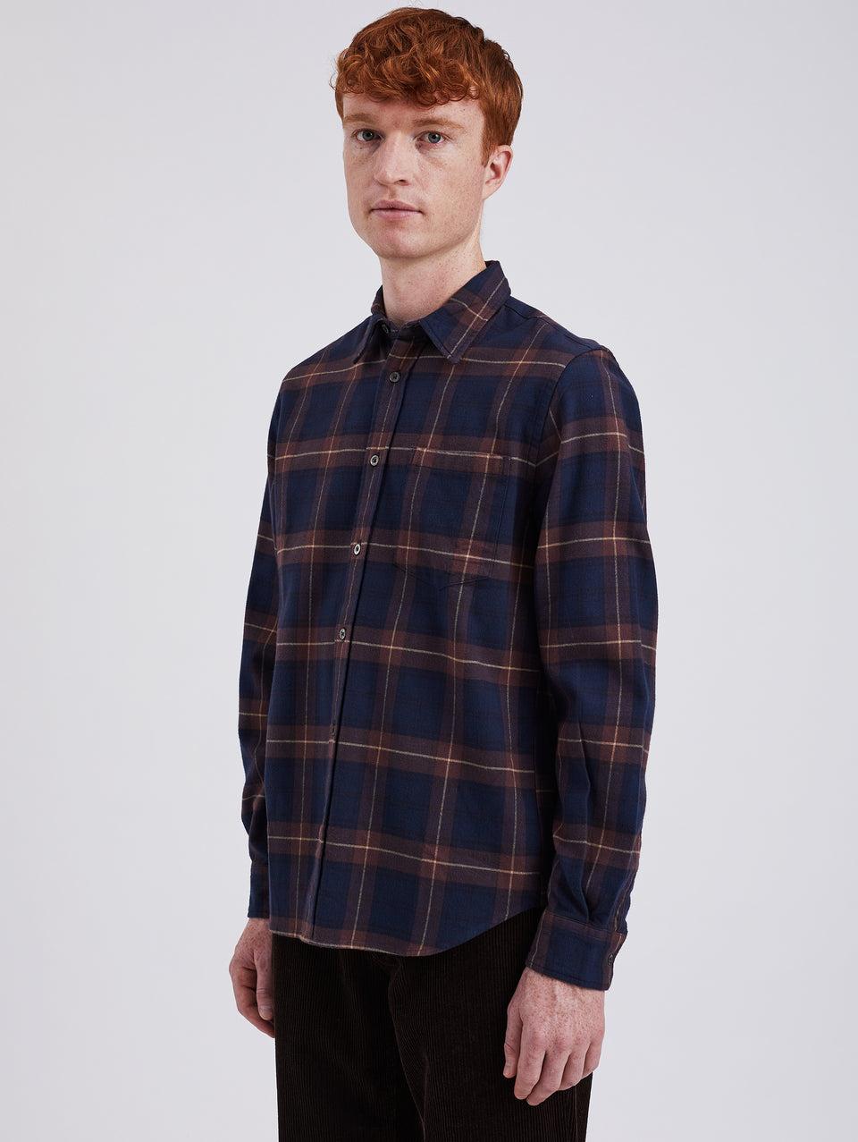 NORSE PROJECTS Camicia in Flanella a Quadri Check Osvald Vino Qualità Garantita