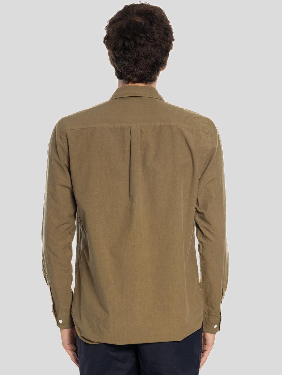 NORSE PROJECTS Camicia in Cotone Tinta in Capo Verde Affare Del Giorno