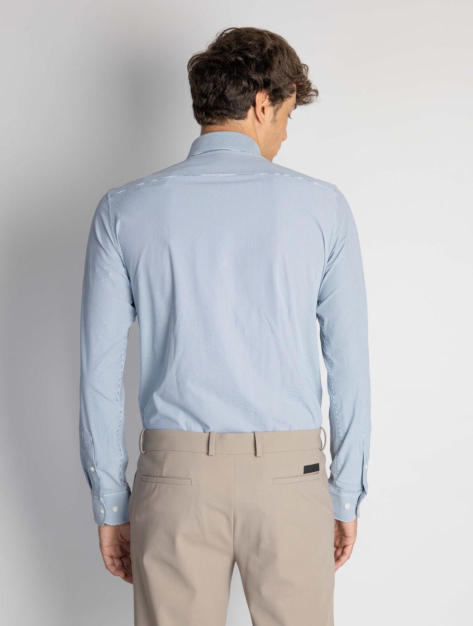 RRD Camicia a Righe Slim Fit Blu/Bianco Sottocosto