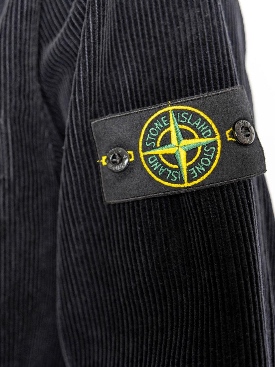 STONE ISLAND Overshirt in Velluto a Coste Blu Convenienza