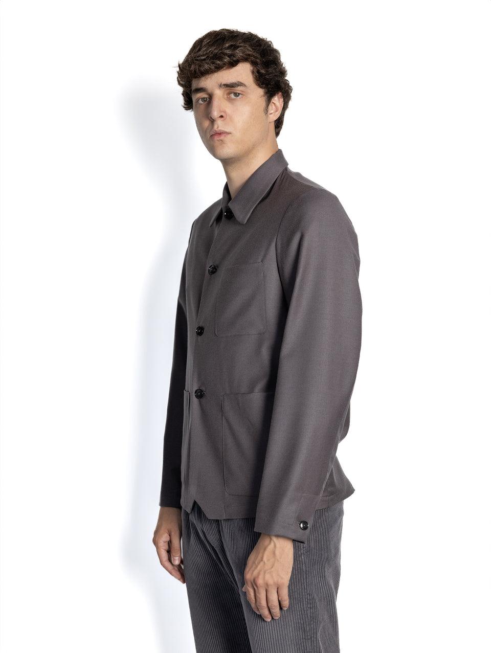 BARENA VENEZIA Overshirt in Flanella Malva Novità