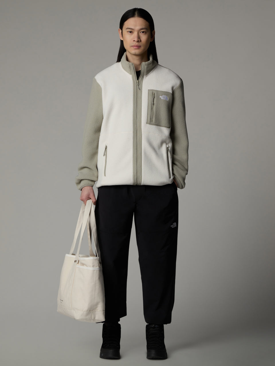 THE NORTH FACE Giacca in Pile Medio Yumiori Bianco Outlet