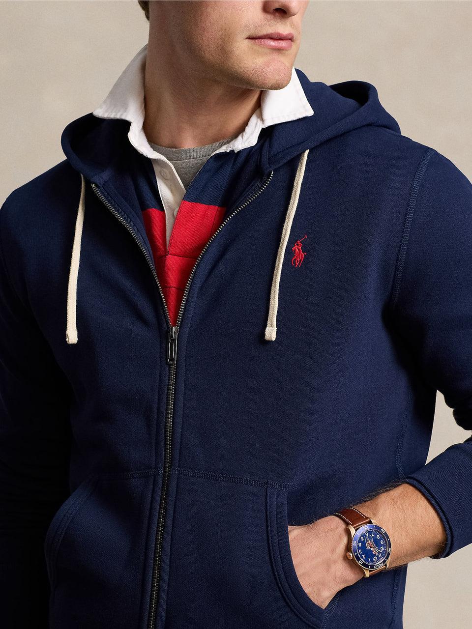 RALPH LAUREN Felpa con Cappuccio Blu Saldi Di Fabbrica