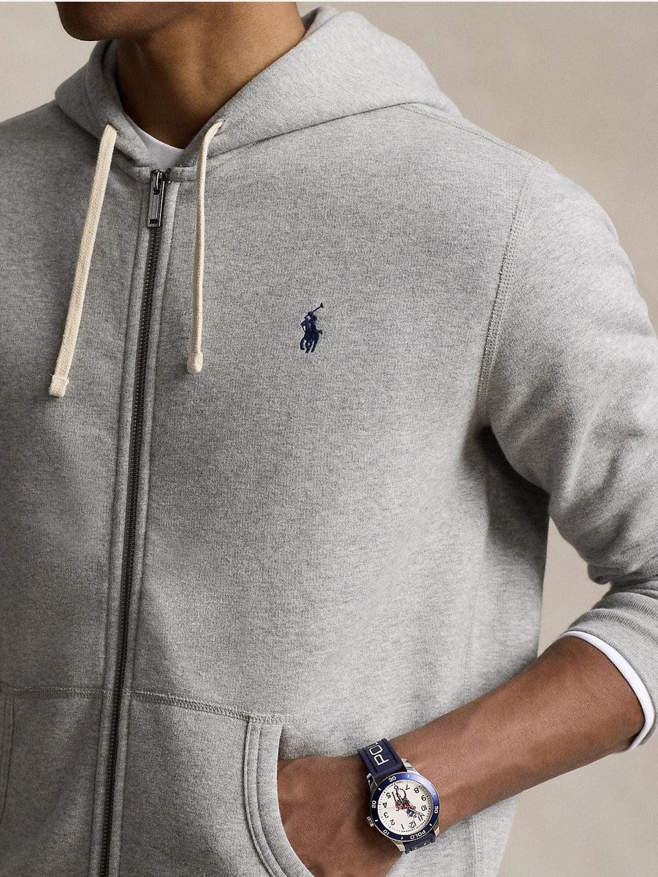 RALPH LAUREN Felpa Full zip con Cappuccio Grigio I Più Venduti