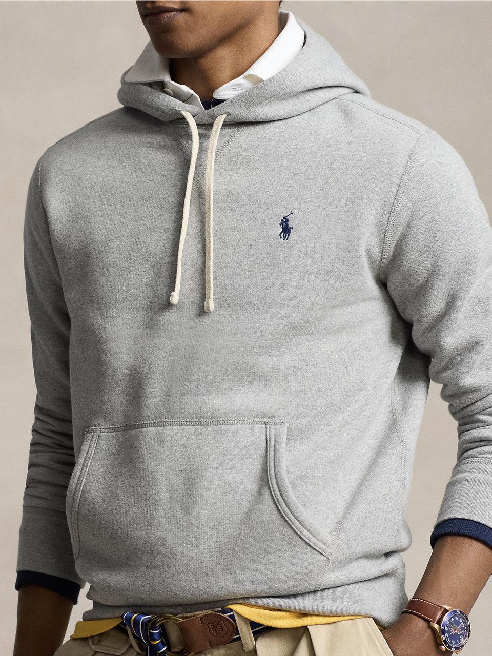 RALPH LAUREN Felpa con Cappuccio Grigio Vendite Flash