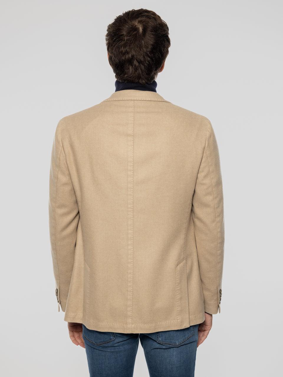 PAOLONI Giacca Doppio Petto in Lana Frosted Beige Spedizione Gratuita