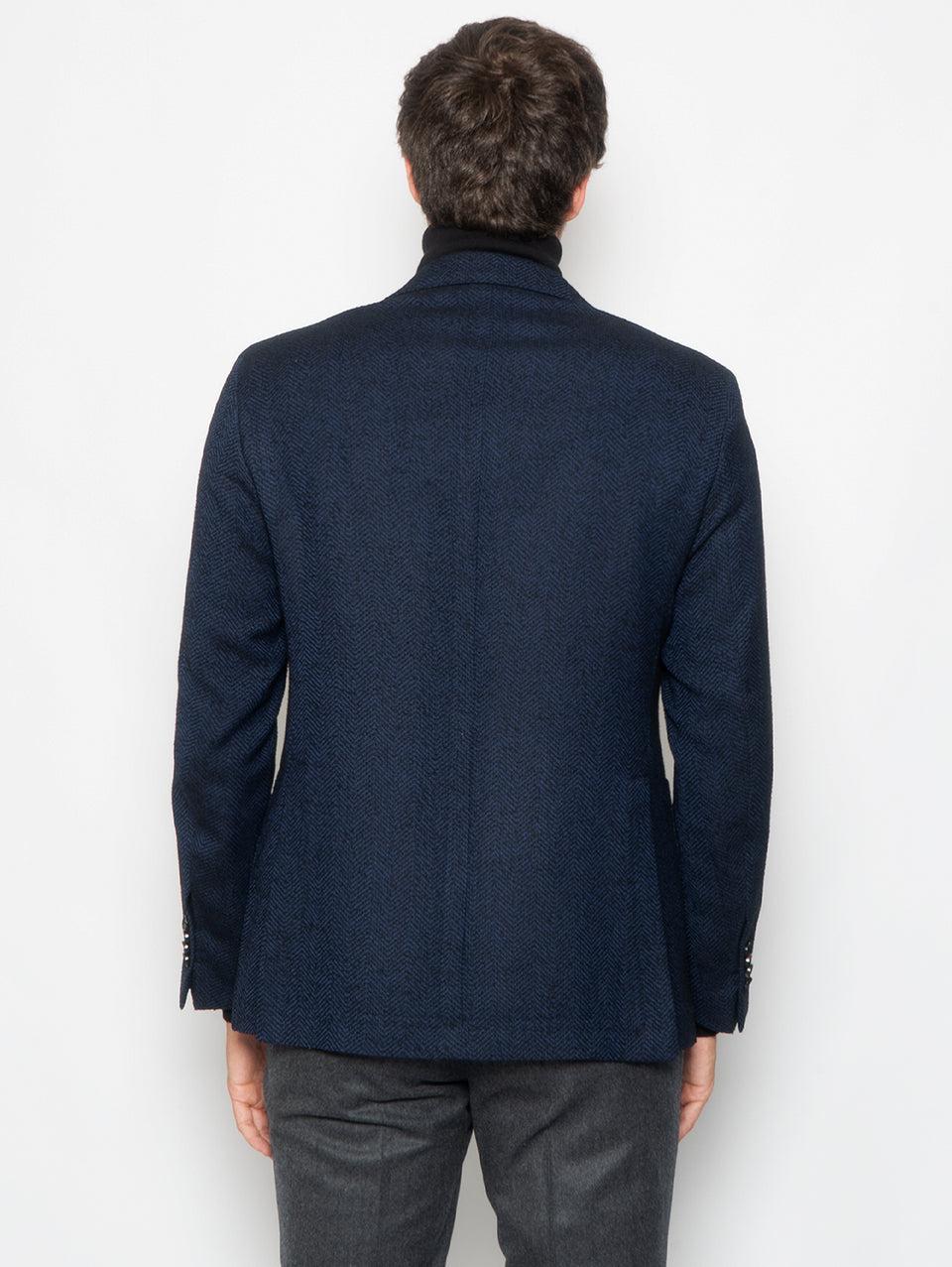 PAOLONI Giacca in Lana Resca Blu Promozione Limitata