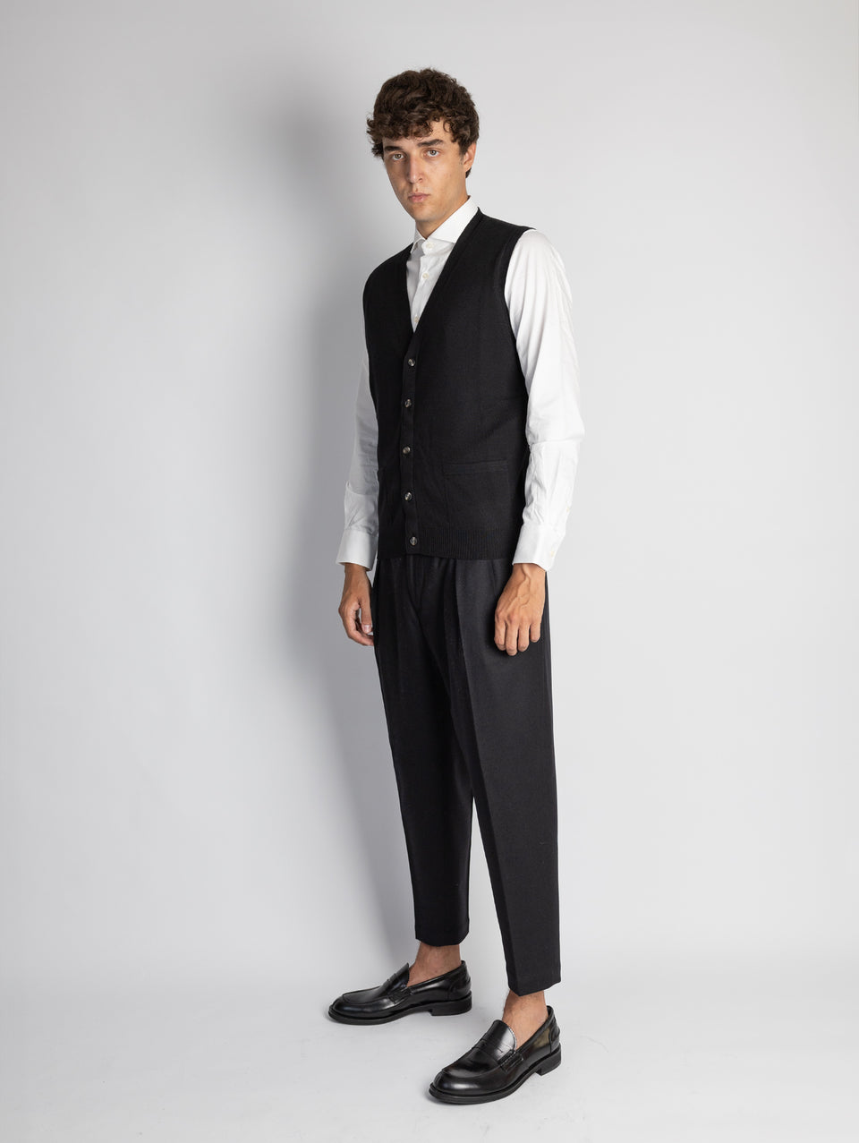 ALPHA STUDIO Gilet con Scollo a V Nero Offerta