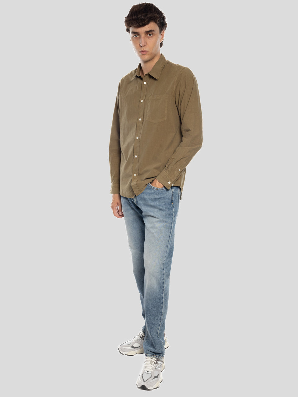 ICON DENIM Jeans Gamba Larga Kanye Blu Vendita Economica