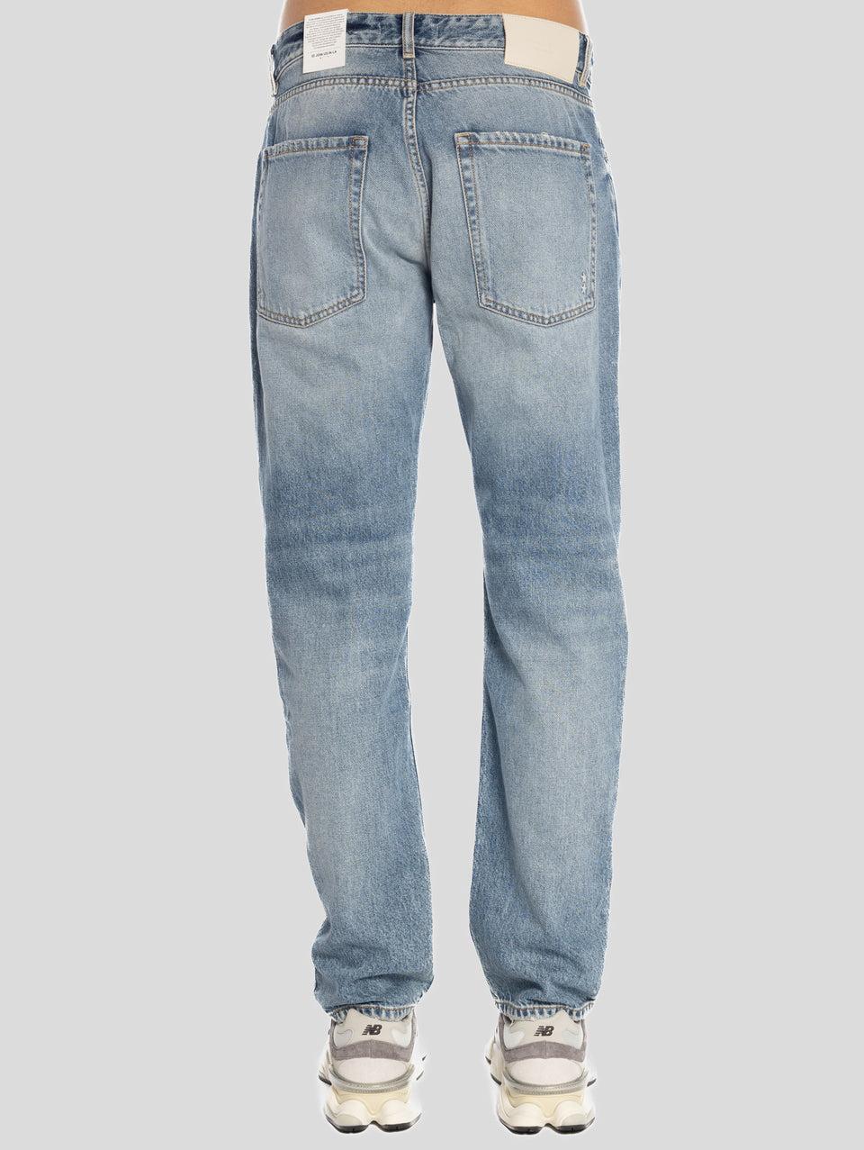 ICON DENIM Jeans Gamba Larga Kanye Blu Vendita Economica
