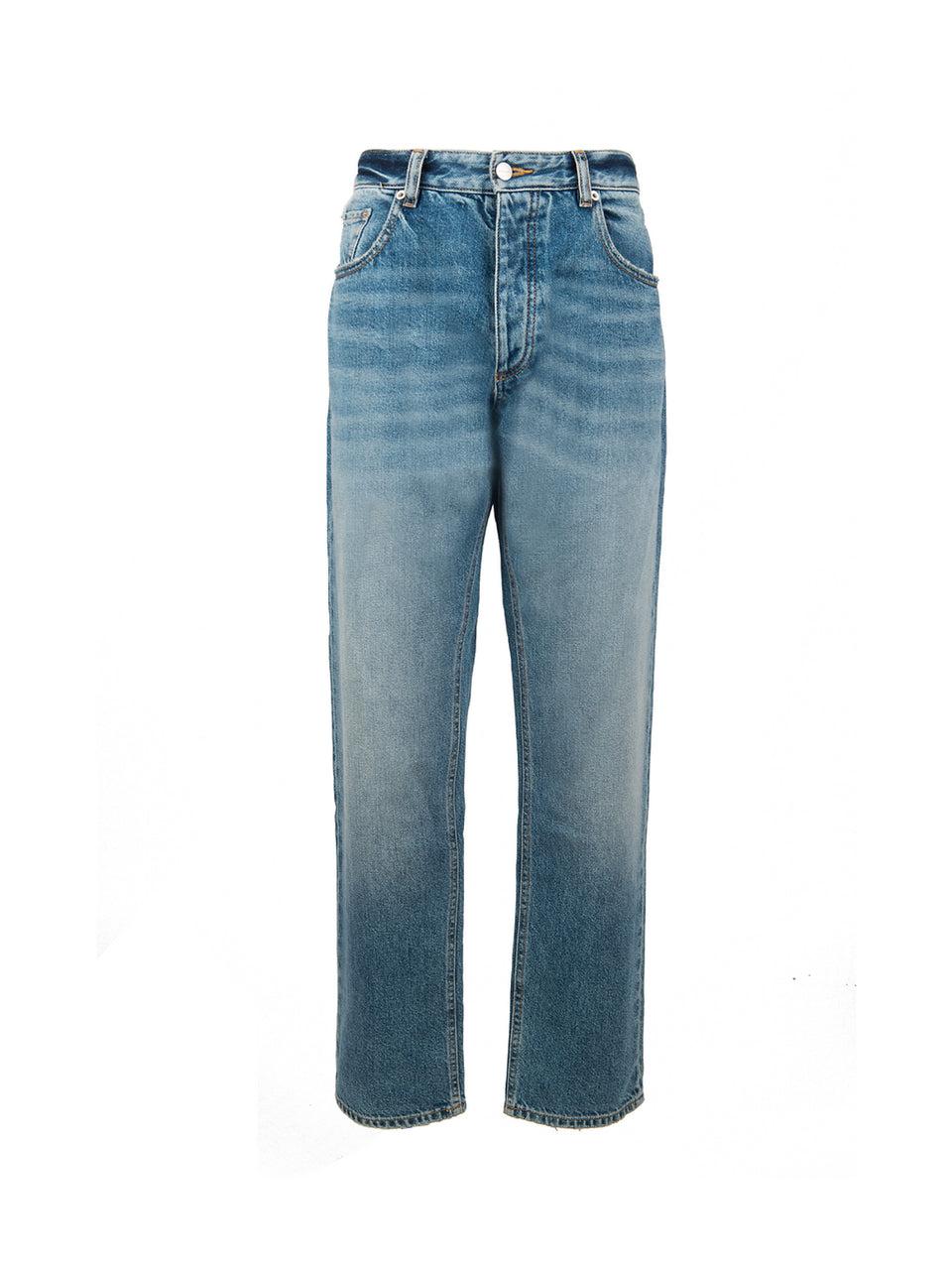 ICON DENIM Jeans Gamba Larga Kanye Blu Vendita Economica