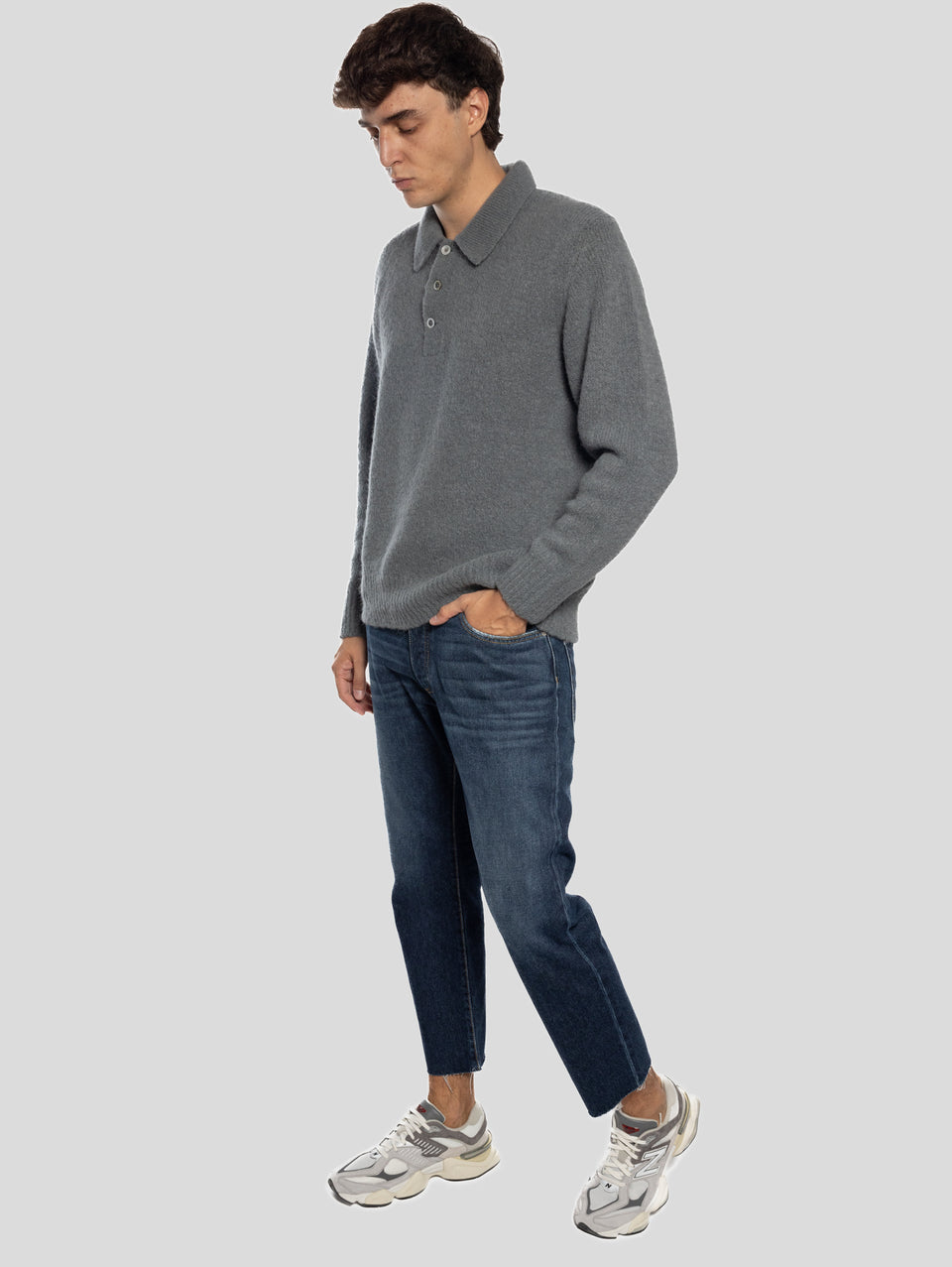 ICON DENIM Jeans Josh con Orlo Sfrangiato Blu I Più Venduti