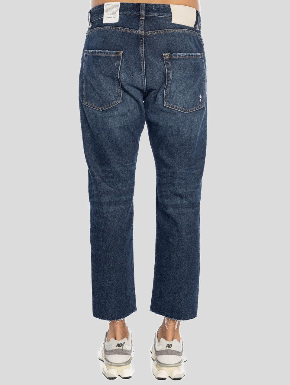 ICON DENIM Jeans Josh con Orlo Sfrangiato Blu I Più Venduti
