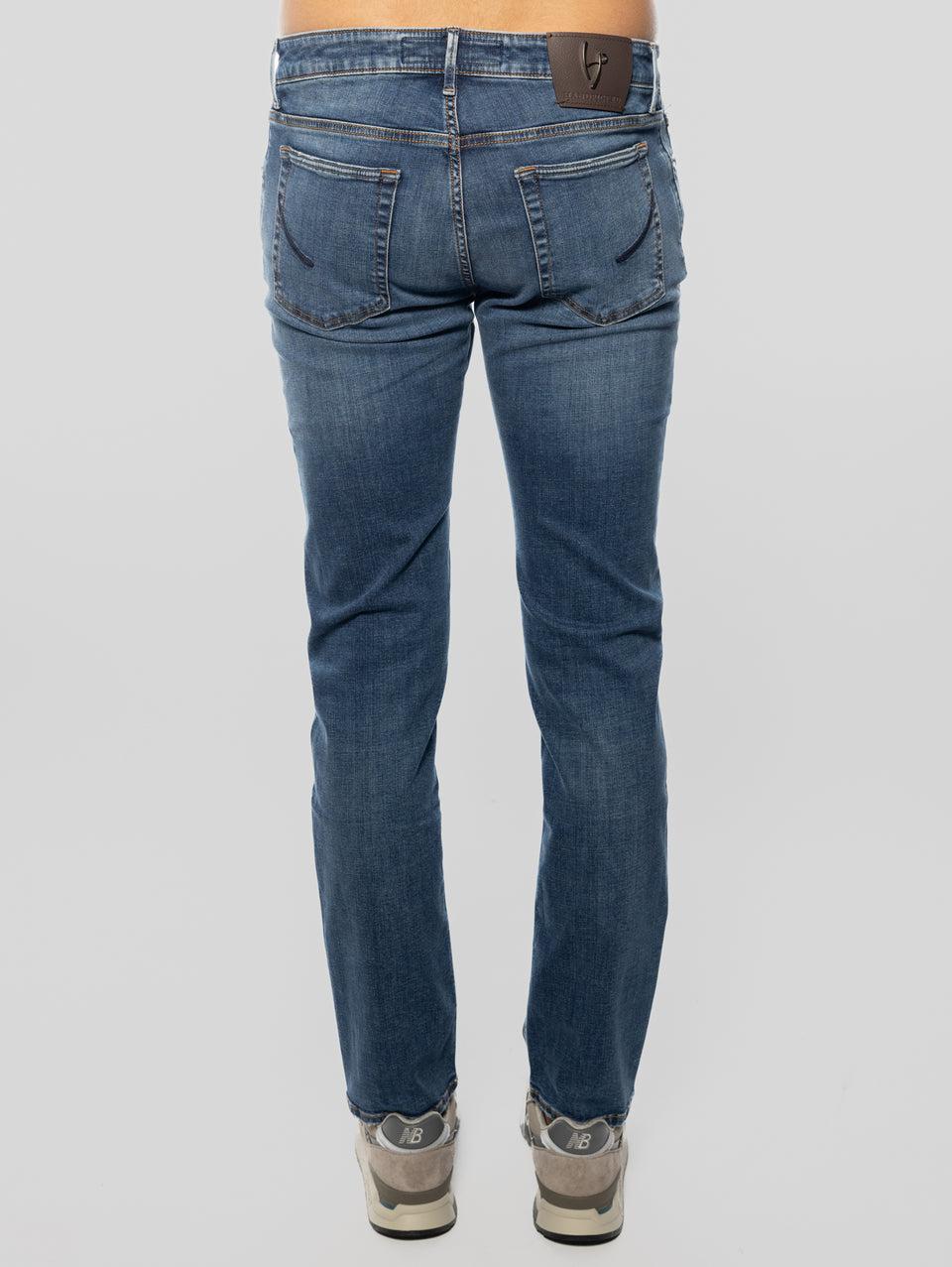 HAND PICKED Jeans Elasticizzato Ravello Blu Medio Vendite Flash