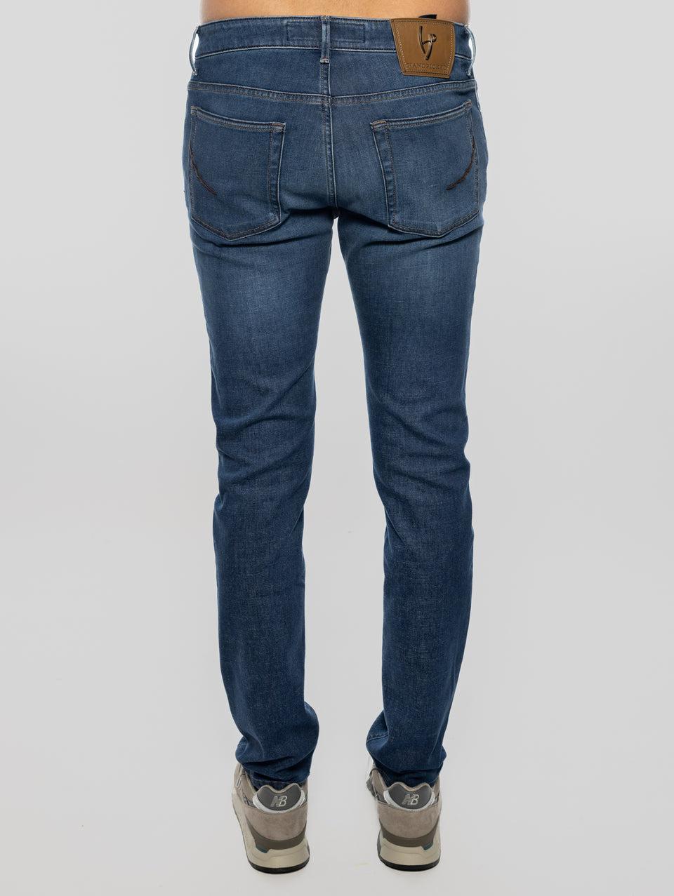 HAND PICKED Jeans Stretch Eco Sostenibile Ravello Blu In Saldo