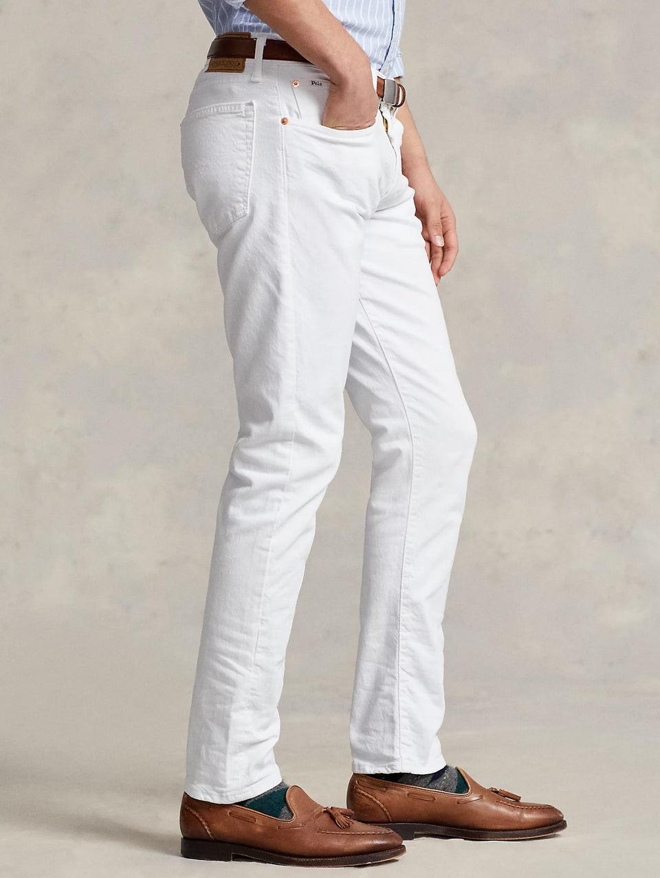 RALPH LAUREN Jeans Sullivan in Cotone Bull Slim Fit Bianco Qualità