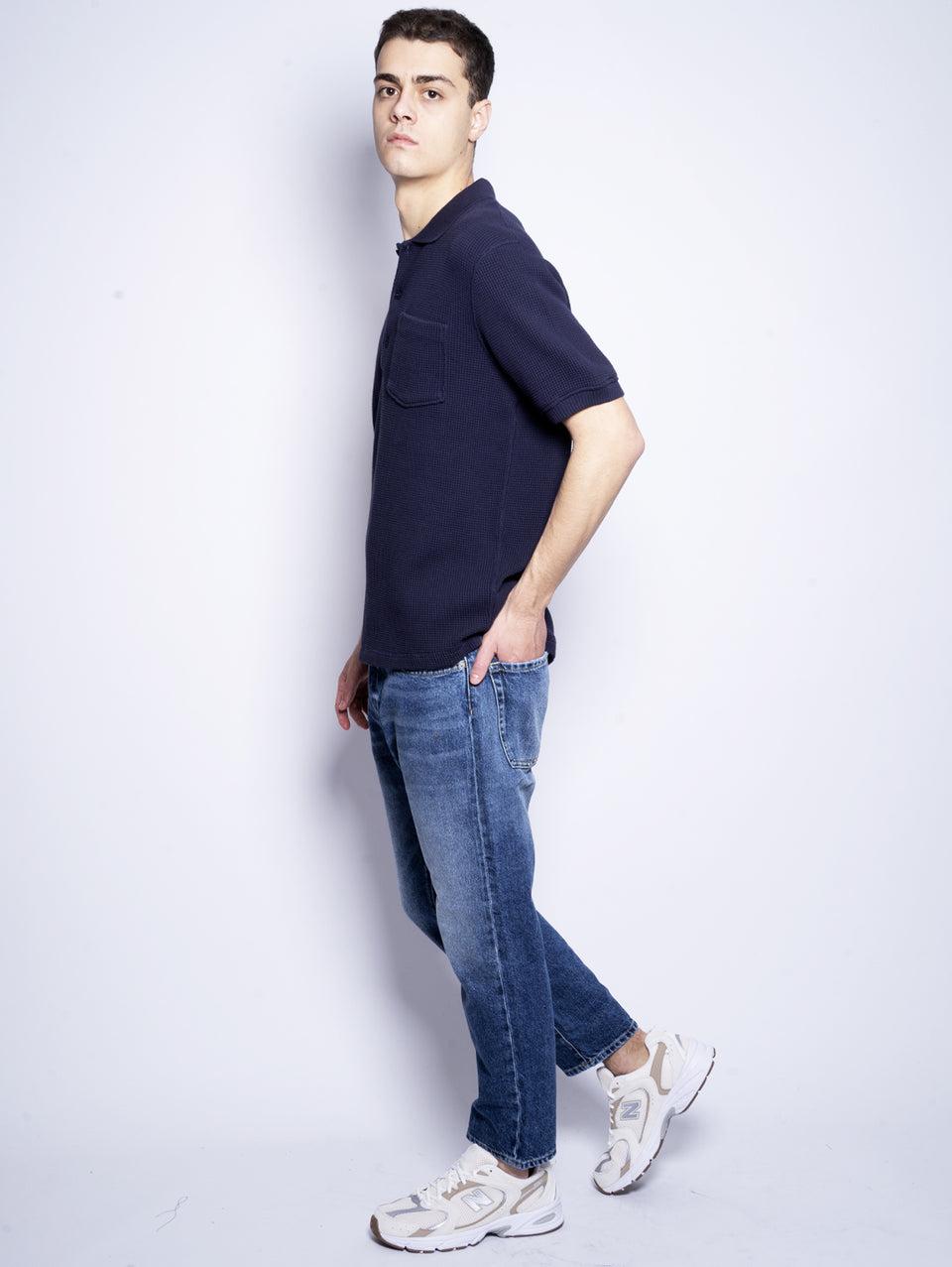 ICON DENIM Jeans Josh Gamba Dritta Blu Spedizione Gratuita