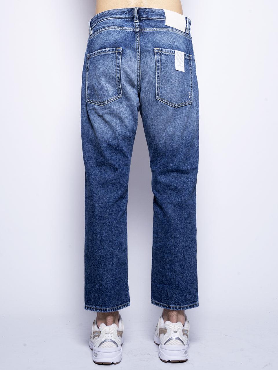 ICON DENIM Jeans Josh Gamba Dritta Blu Spedizione Gratuita