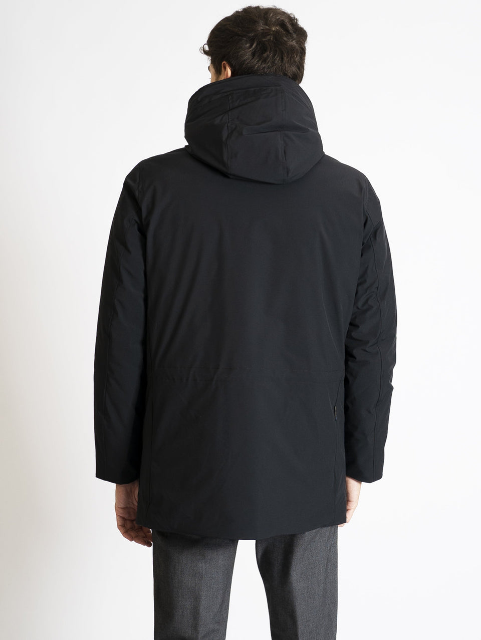 WOOLRICH Parka Arctic in Tessuto Stretch Nero Qualità Garantita