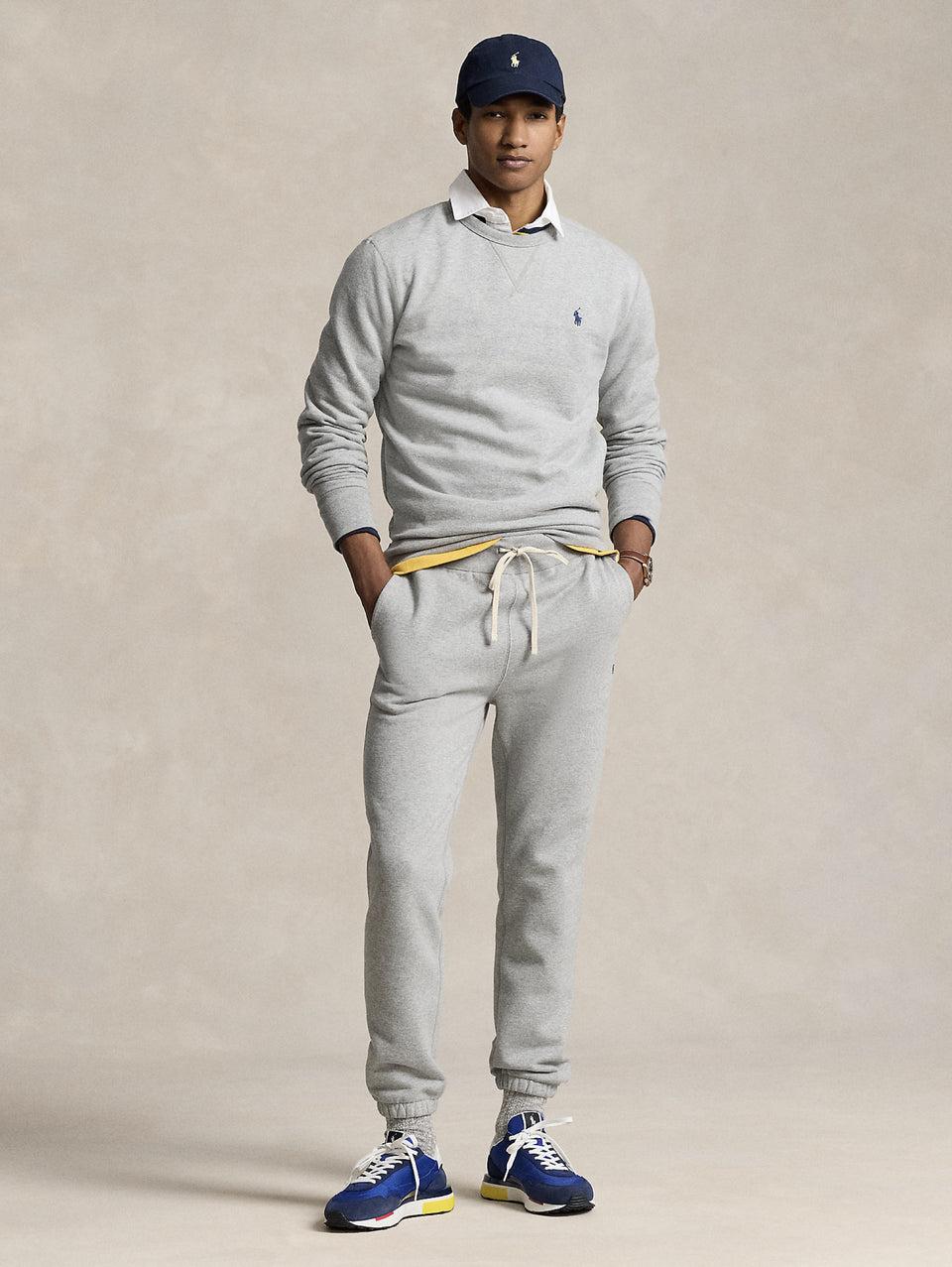 RALPH LAUREN Pantaloni Joggers in Misto Cotone Grigio Promozione Limitata