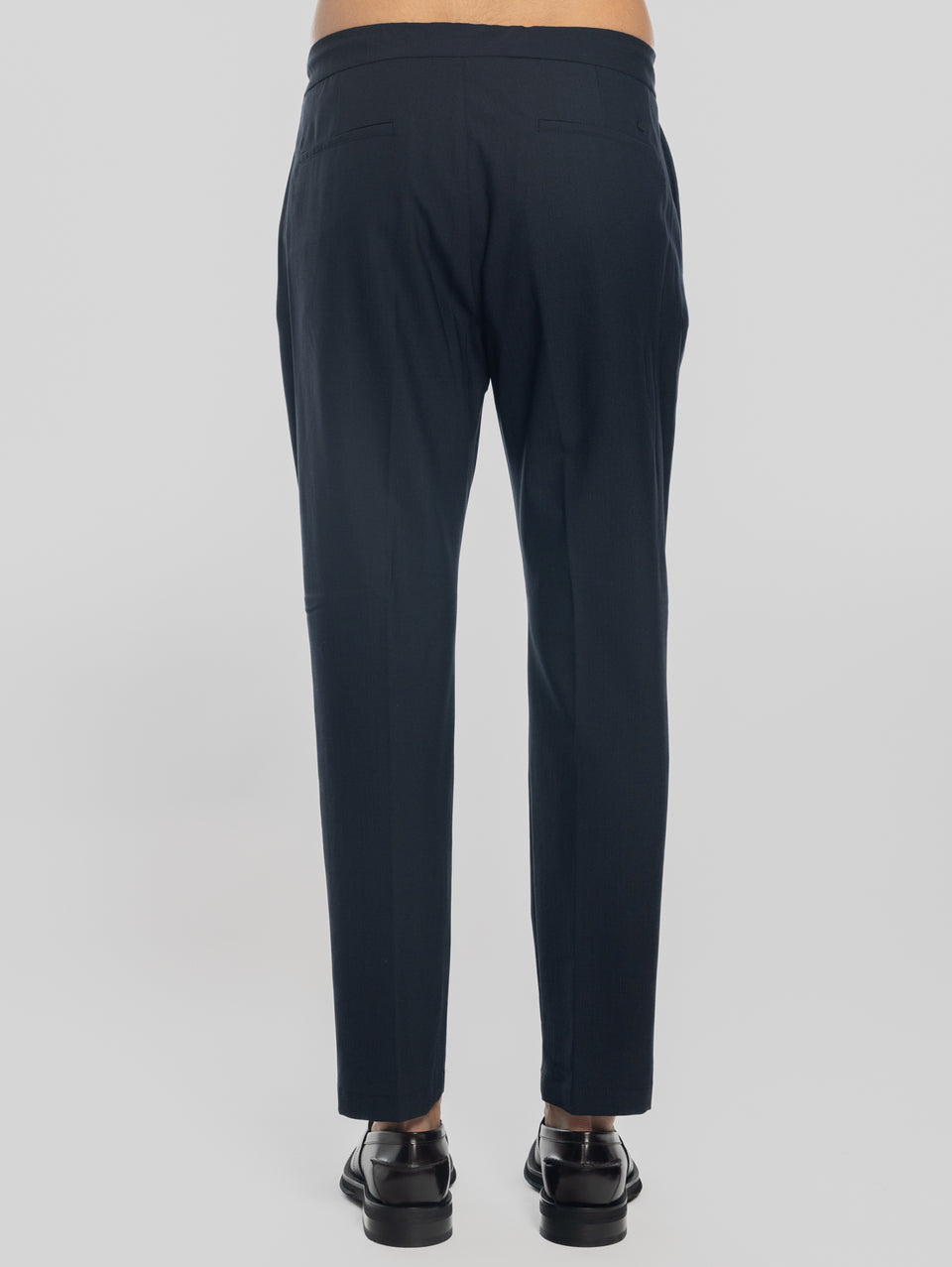 CLOSED Pantaloni con Coulisse in Fresco Lana Blu Fino Al -60%